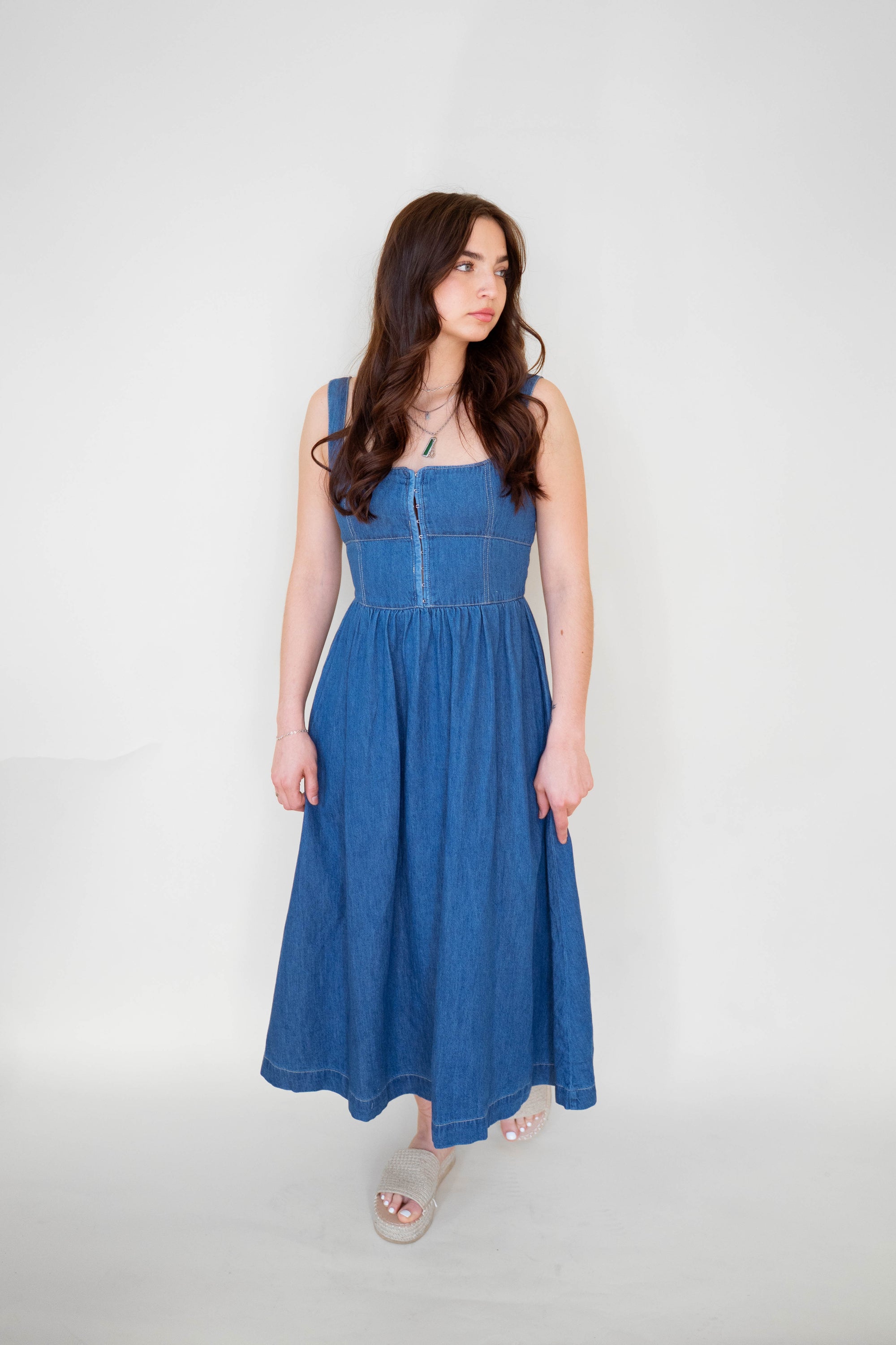 Valerie 100% Cotton Denim Dress