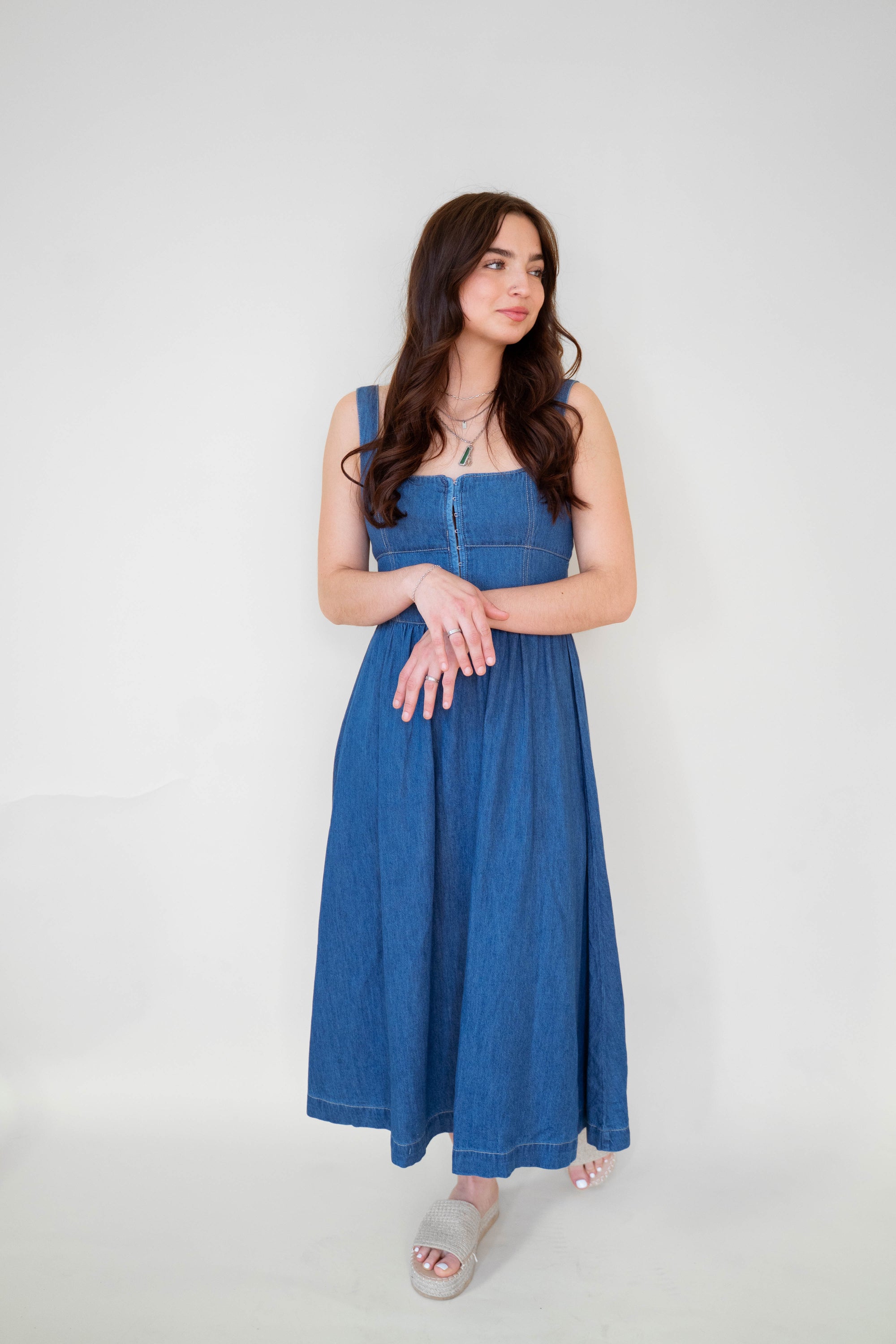 Valerie 100% Cotton Denim Dress