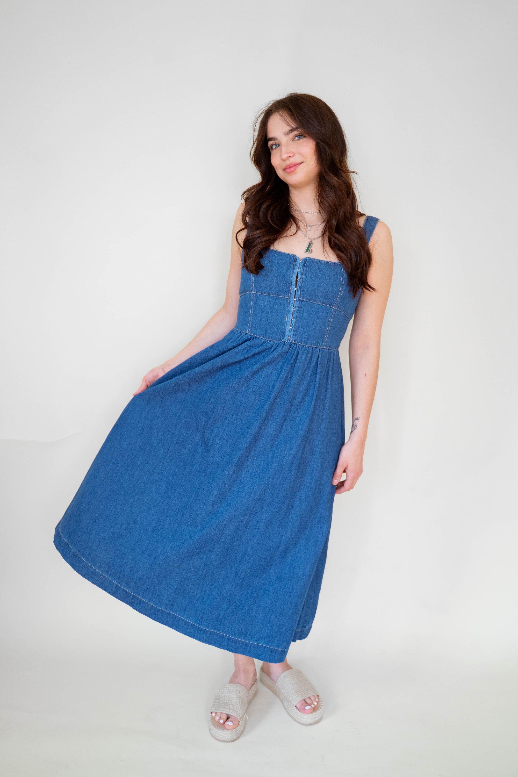 Valerie 100% Cotton Denim Dress
