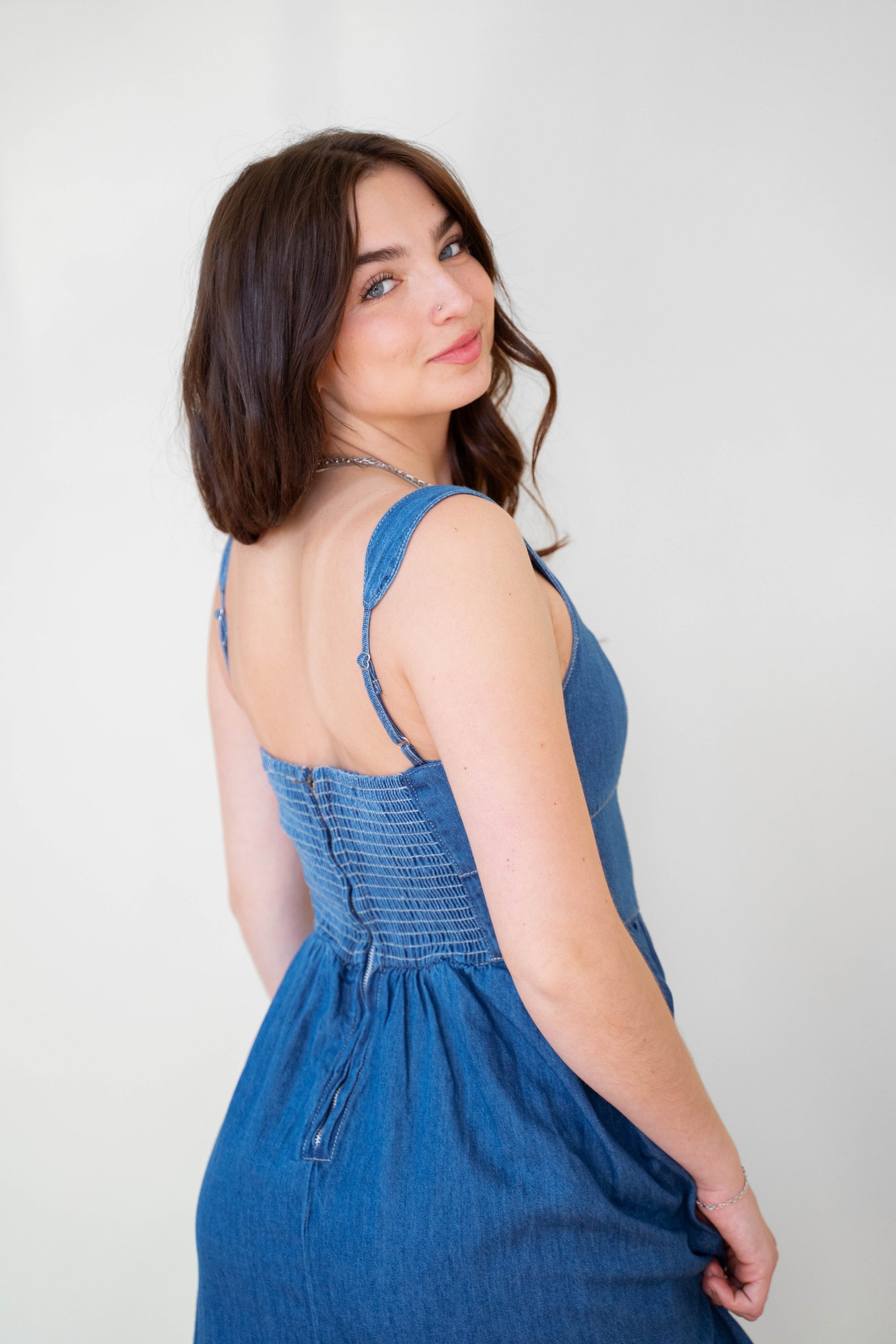 Valerie 100% Cotton Denim Dress