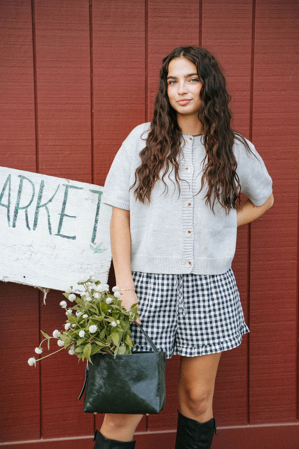Brookhaven Knit Cardigan- Heather Gray