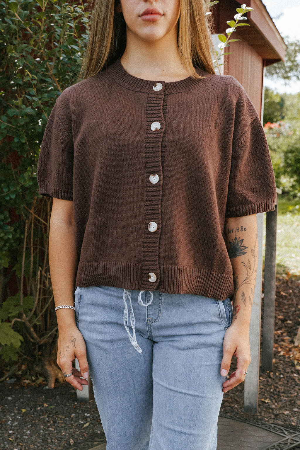 Brookhaven Knit Cardigan- Mocha Brown