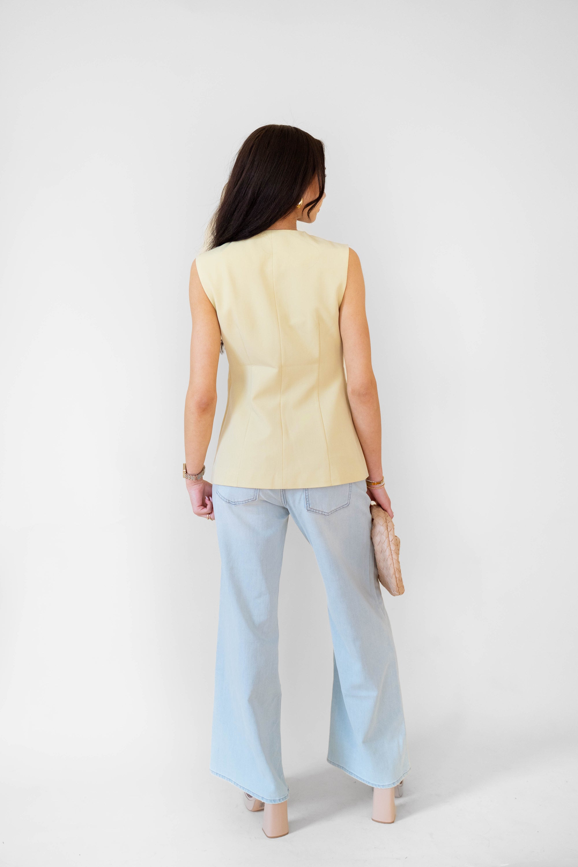 Yellow Buttercream Vest Top