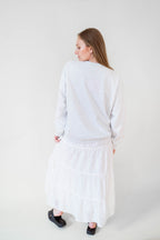 USA Patchwork Oversized Crewneck Top
