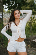 Cream Savannah Ruffle Top