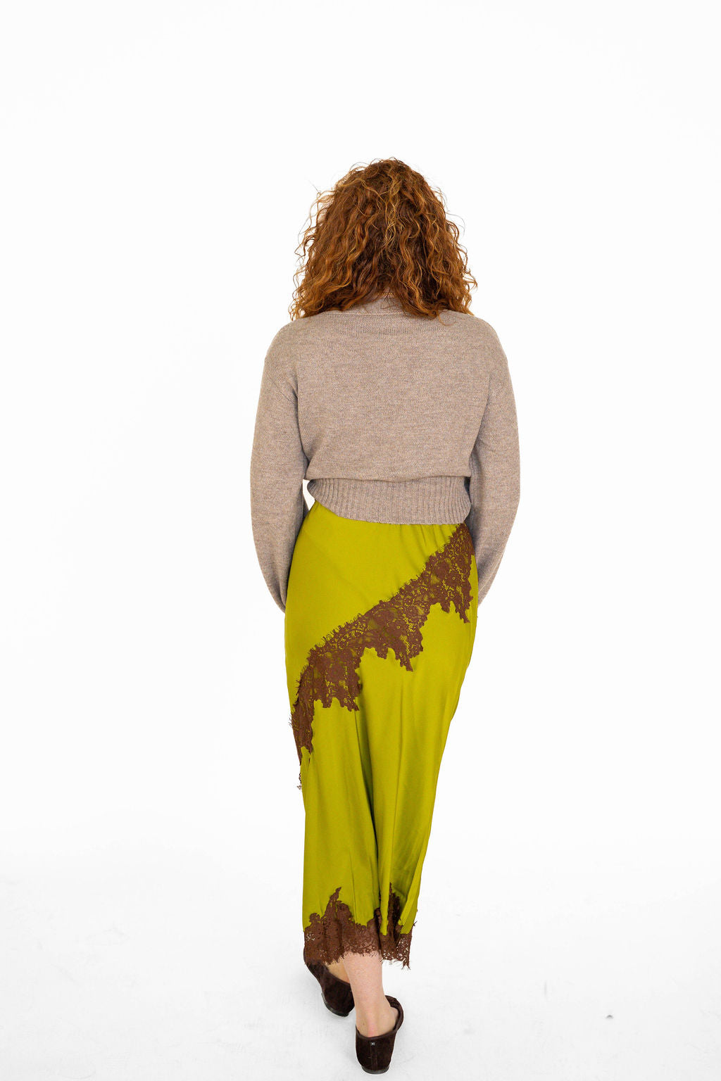 Mocha Wrap Tie Knit Sweater