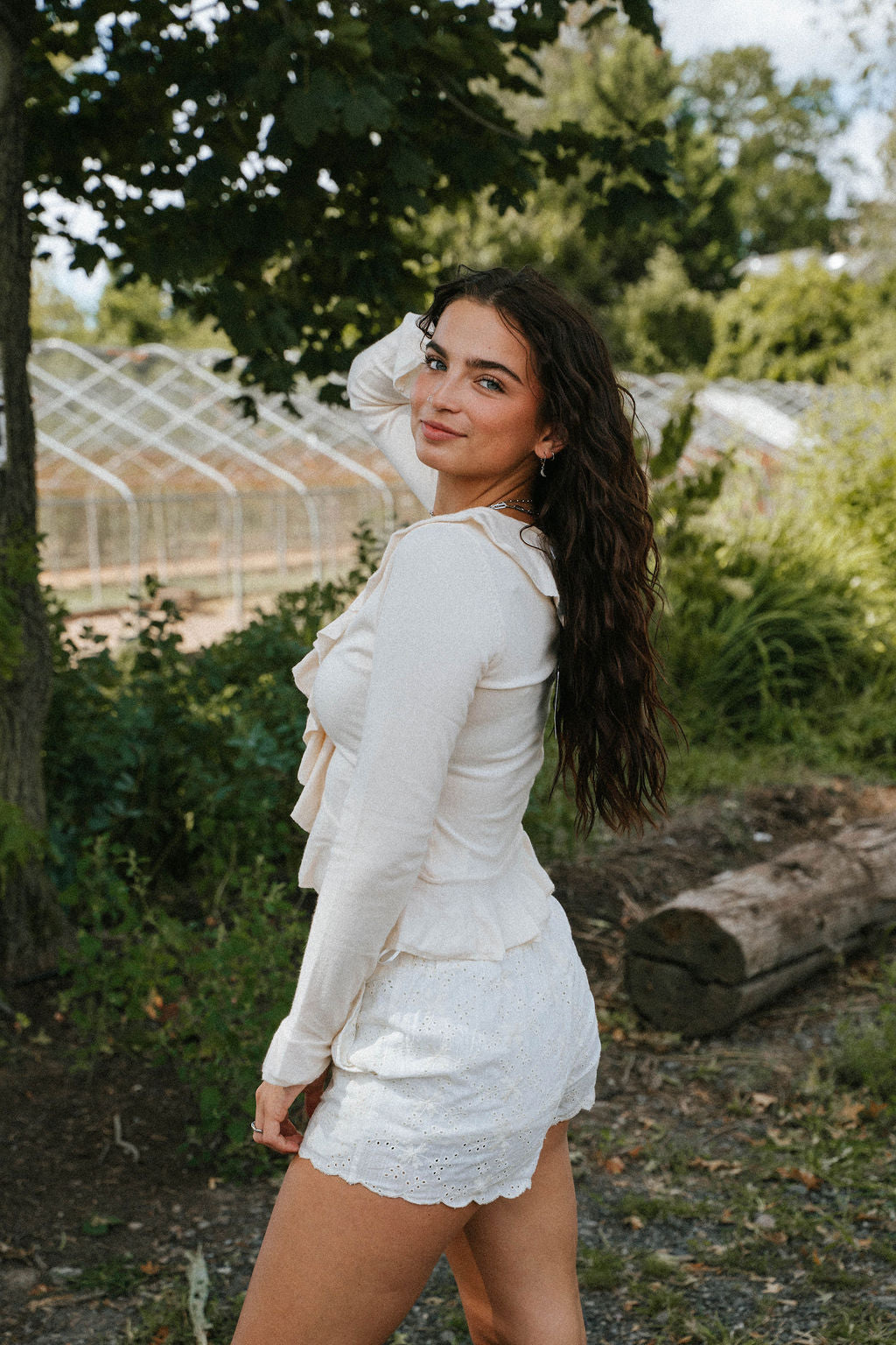 Cream Savannah Ruffle Top