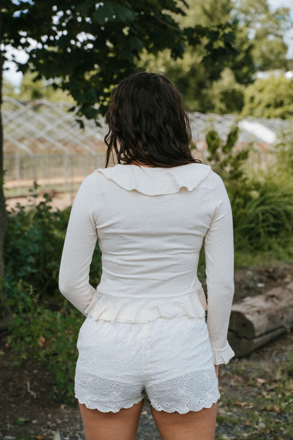 Cream Savannah Ruffle Top