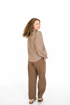 Weekend Utility Wide-Leg Pants- Chocolate