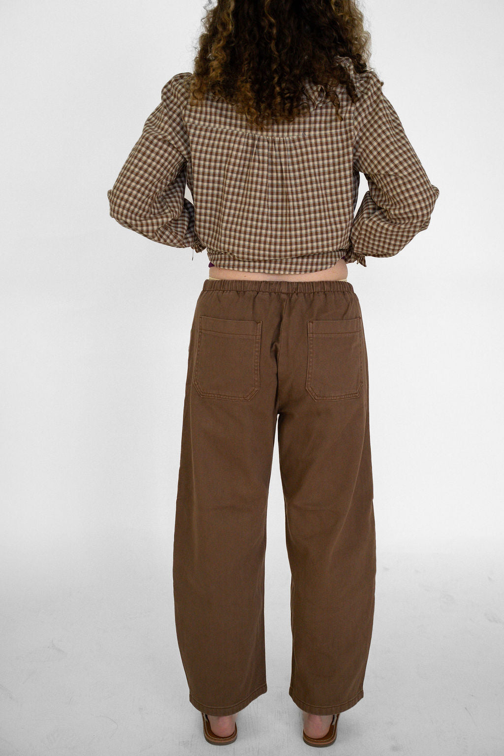 Weekend Utility Wide-Leg Pants- Chocolate