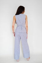 Stripe Button 100% Cotton Vest