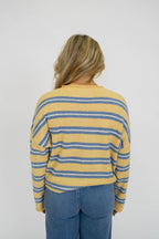 Coastal Stripe Cardigan- Sunshine Stripe