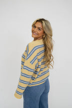 Coastal Stripe Cardigan- Sunshine Stripe