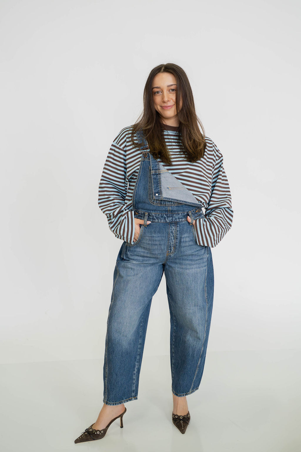 Everyday Denim Barrel Overalls