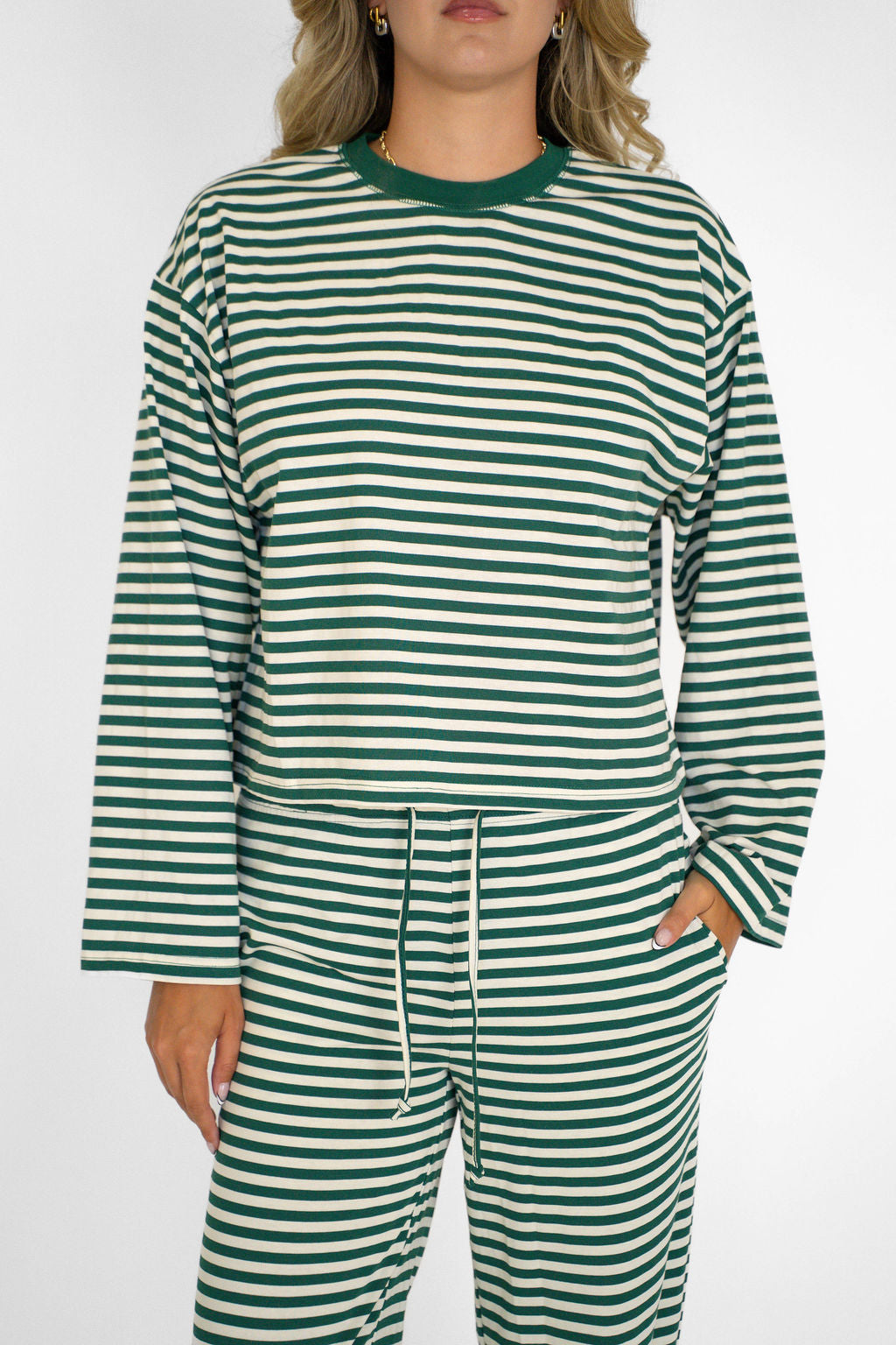 Green Kickoff Stripe Pants