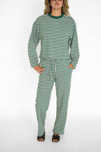 Green Kickoff Stripe Pants