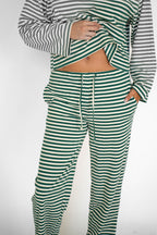 Green Kickoff Stripe Pants