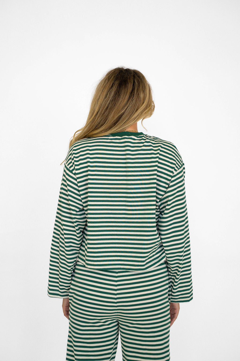 Green Kickoff Stripe Top