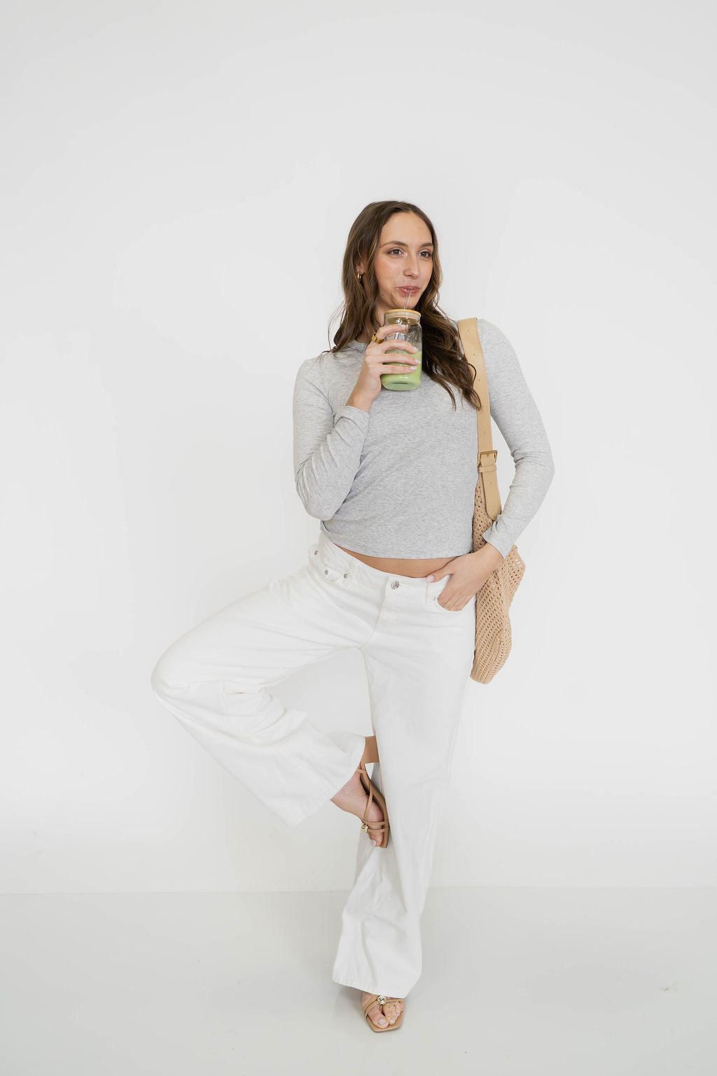 Everyday Essential Long Sleeve- Heather Grey