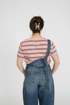 Drift Stripe Tee- Pink/Brown