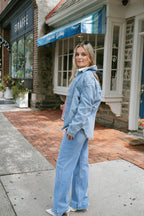 Light Wash Denim Shacket
