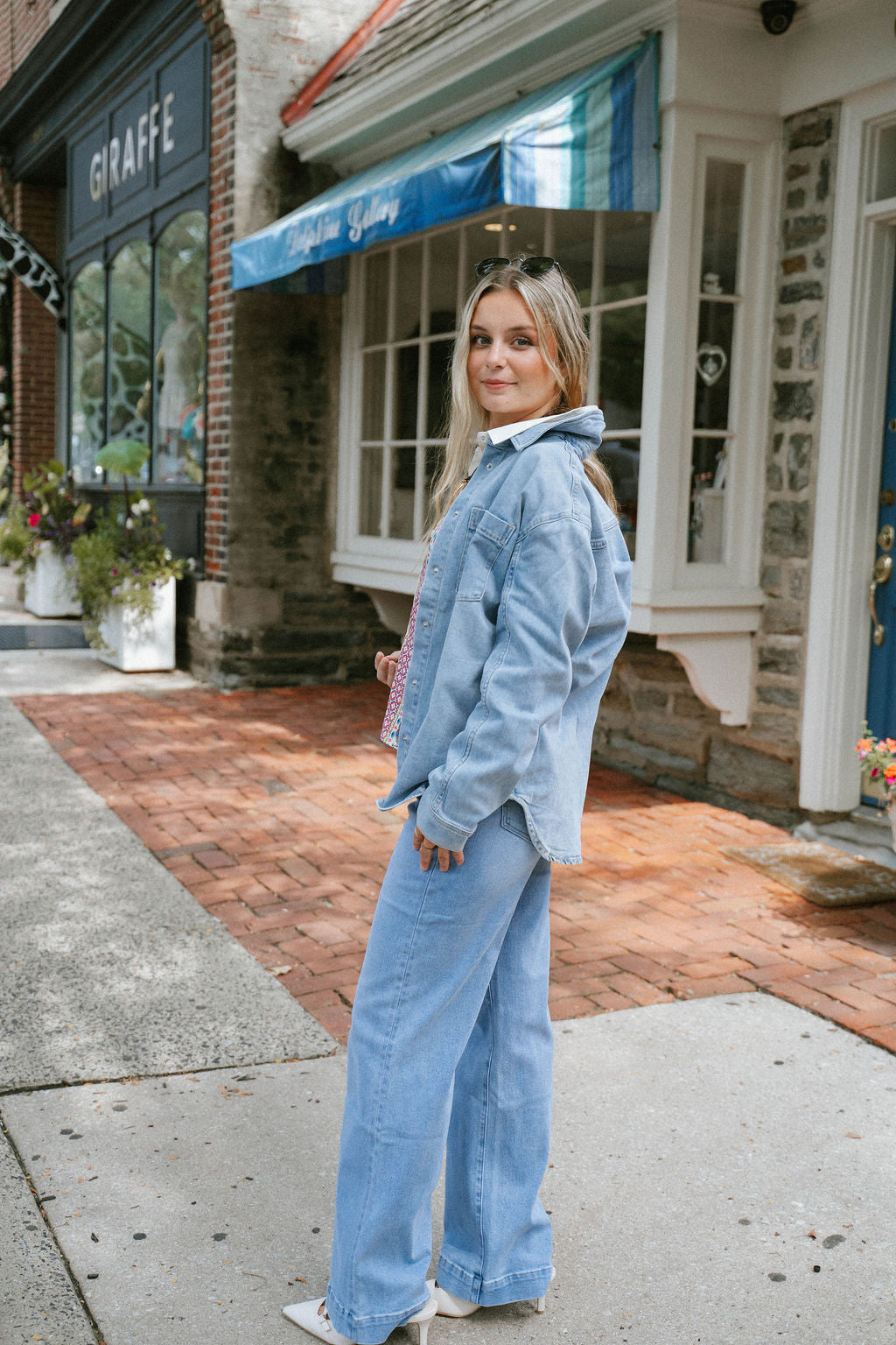 Light Wash Denim Shacket