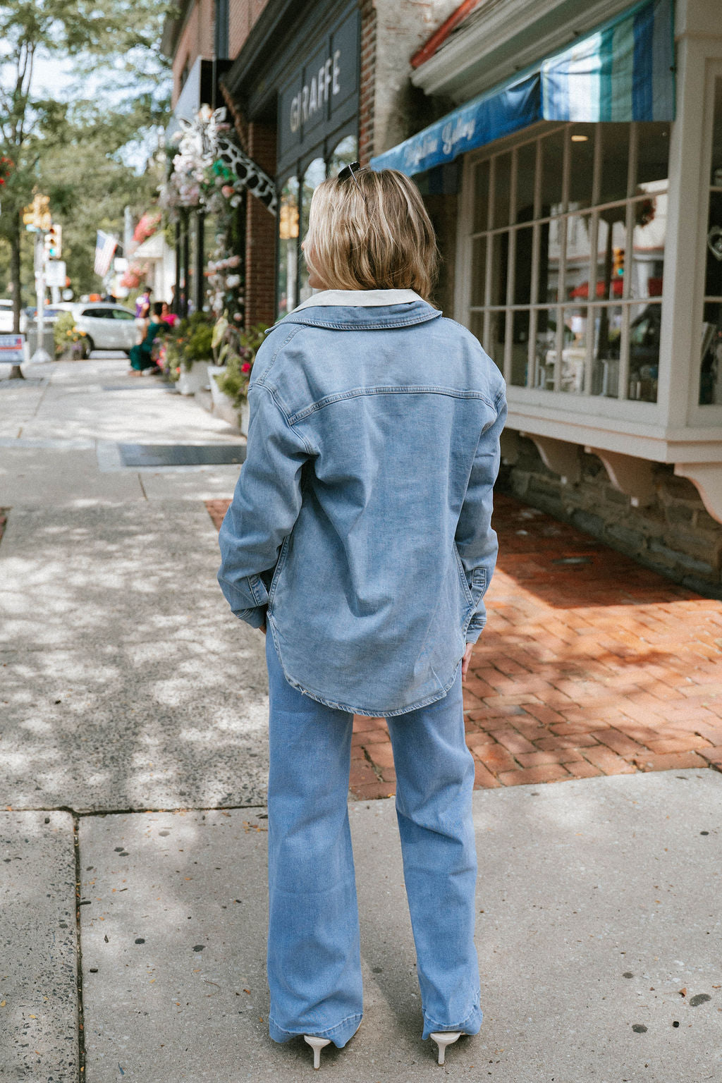Light Wash Denim Shacket