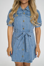 Seaport Belted Denim Dress