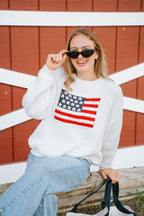 Stars & Stripes Sweater-White
