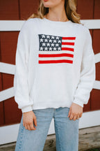 Stars & Stripes Sweater-White