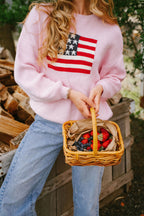 Stars & Stripes Americana Knit– Blush Pink