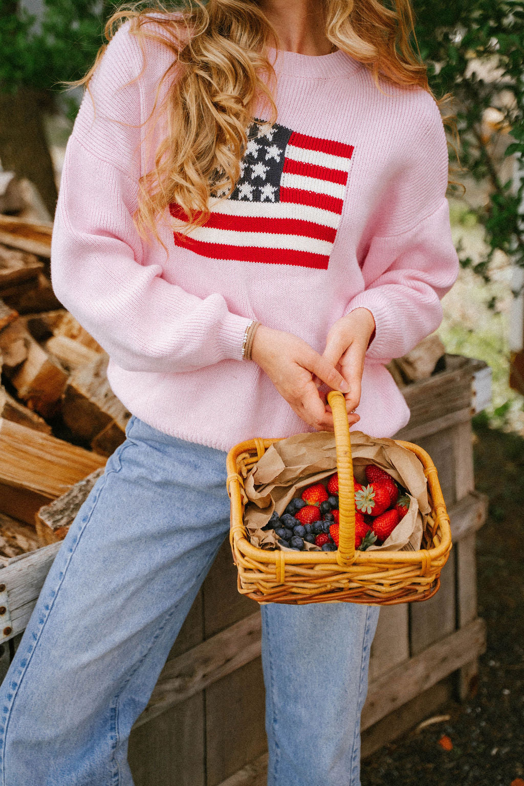 Stars & Stripes Americana Knit– Blush Pink