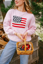 Stars & Stripes Americana Knit– Blush Pink