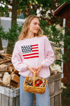 Stars & Stripes Americana Knit– Blush Pink
