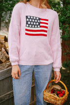 Stars & Stripes Americana Knit– Blush Pink