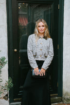 Leopard Print Cropped Jacket with Faux Leather Collar