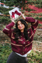 Mulberry Aspen Chunky Cardigan Sweater