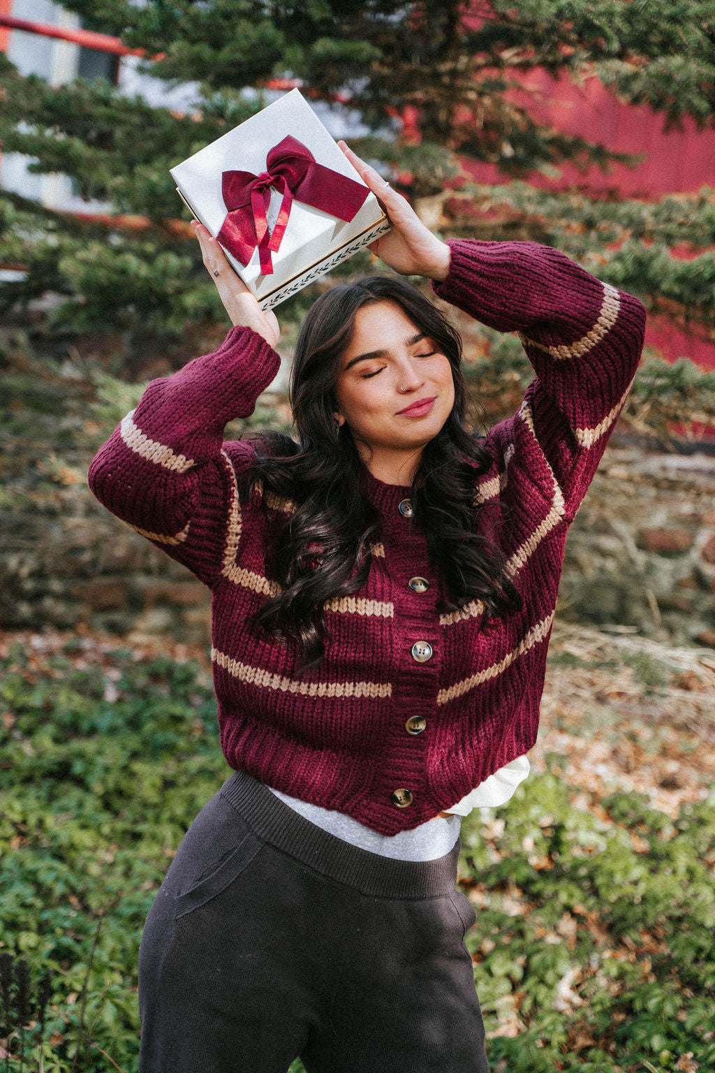 Mulberry Aspen Chunky Cardigan Sweater