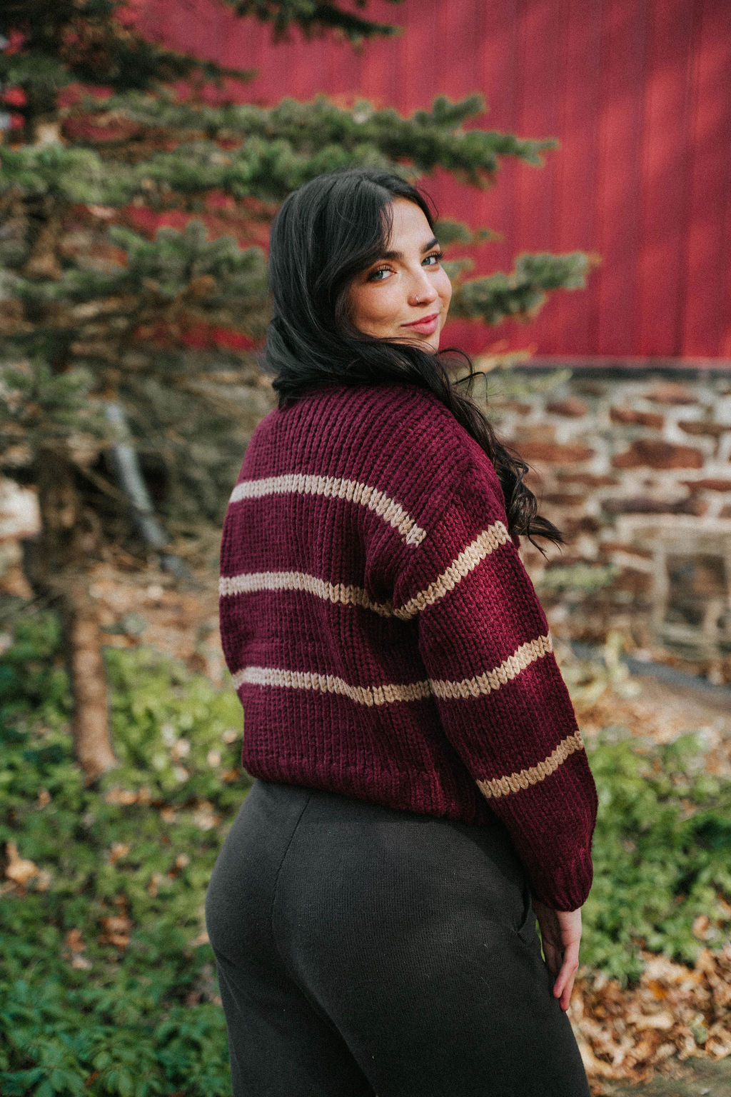 Mulberry Aspen Chunky Cardigan Sweater