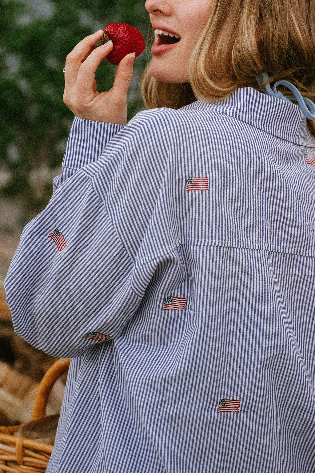 Nantucket Americana Button Top