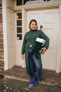 Evergreen Pine Knit Duster Sweater