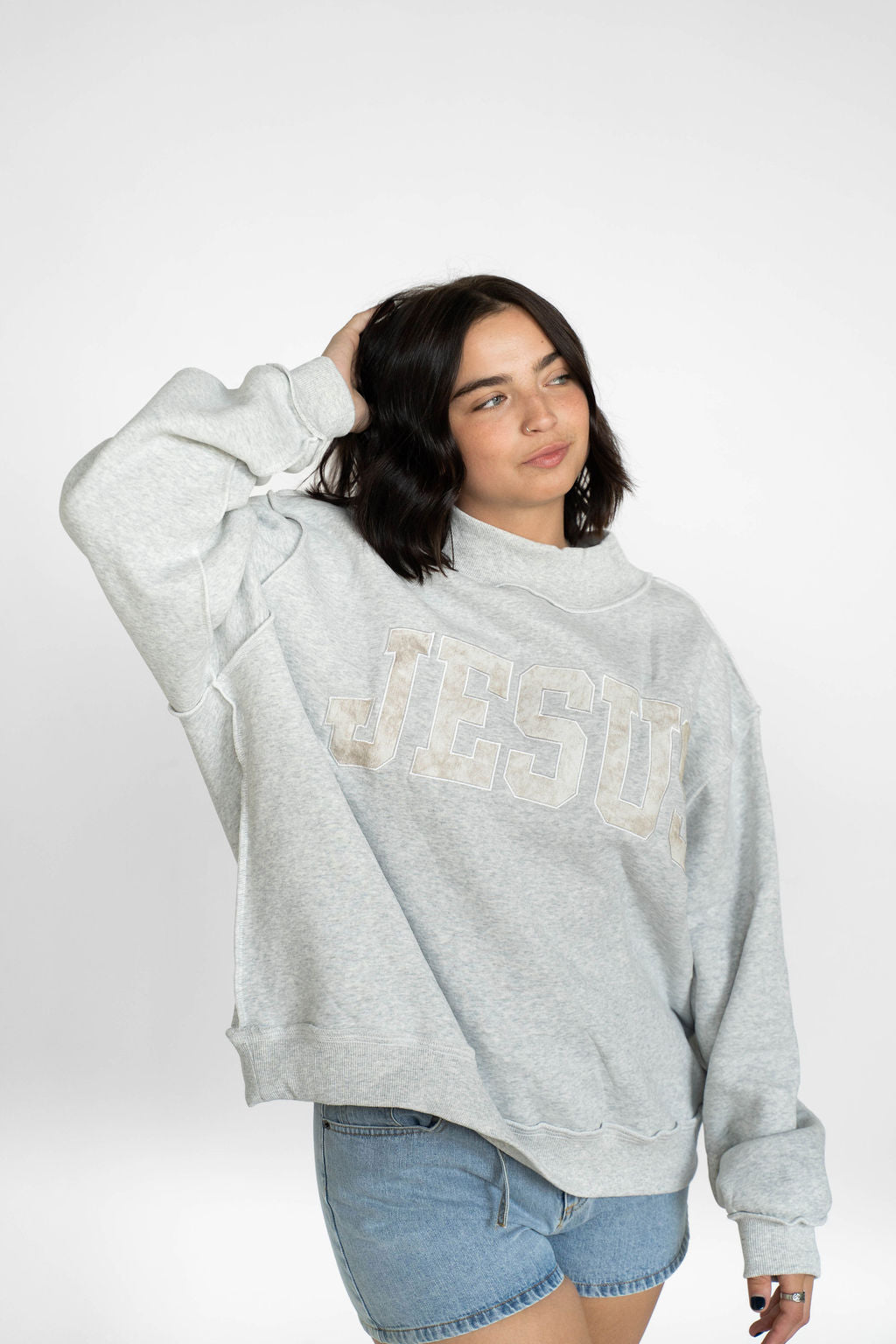 Jesus Camo Mockneck Sweatshirt