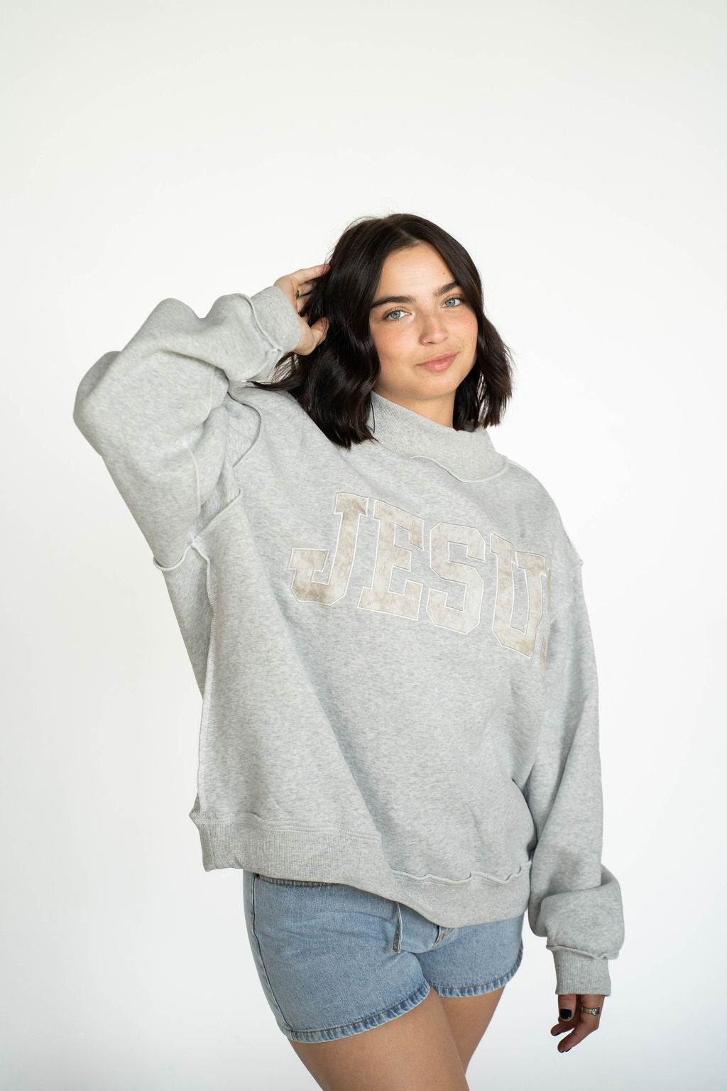 Jesus Camo Mockneck Sweatshirt