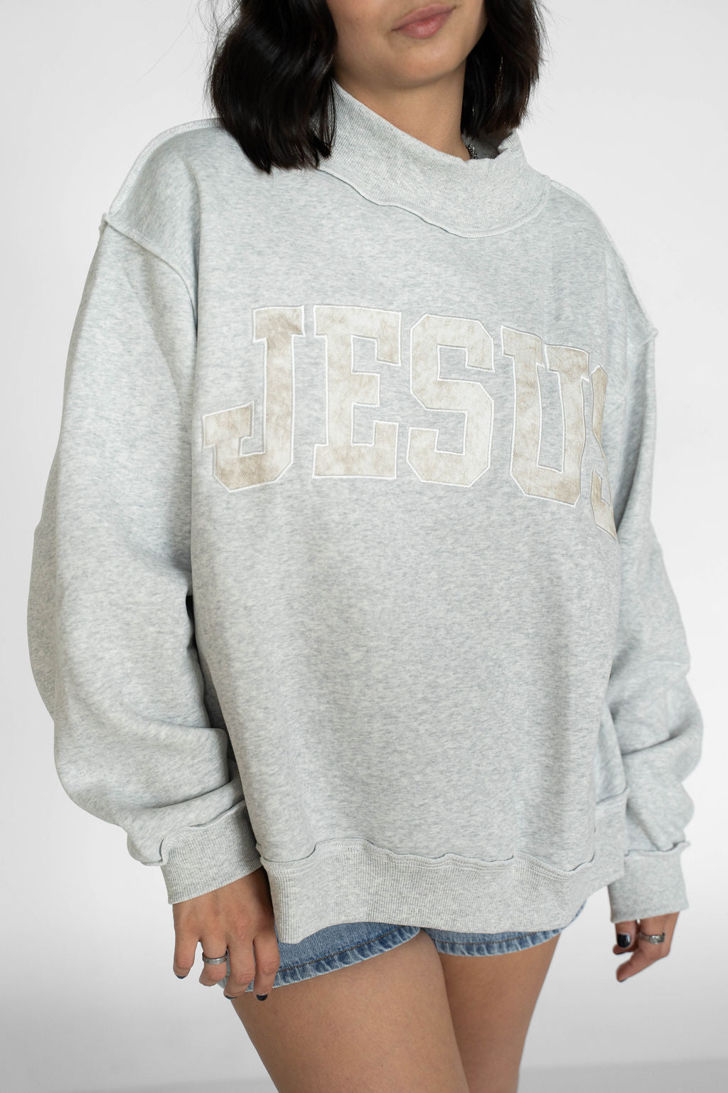 Jesus Camo Mockneck Sweatshirt