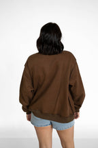 Chocolate Gingham Pilates Mockneck Sweatshirt