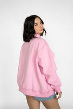 Pink Gingham Pilates Mockneck Sweatshirt