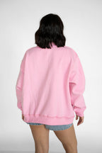 Pink Gingham Pilates Mockneck Sweatshirt