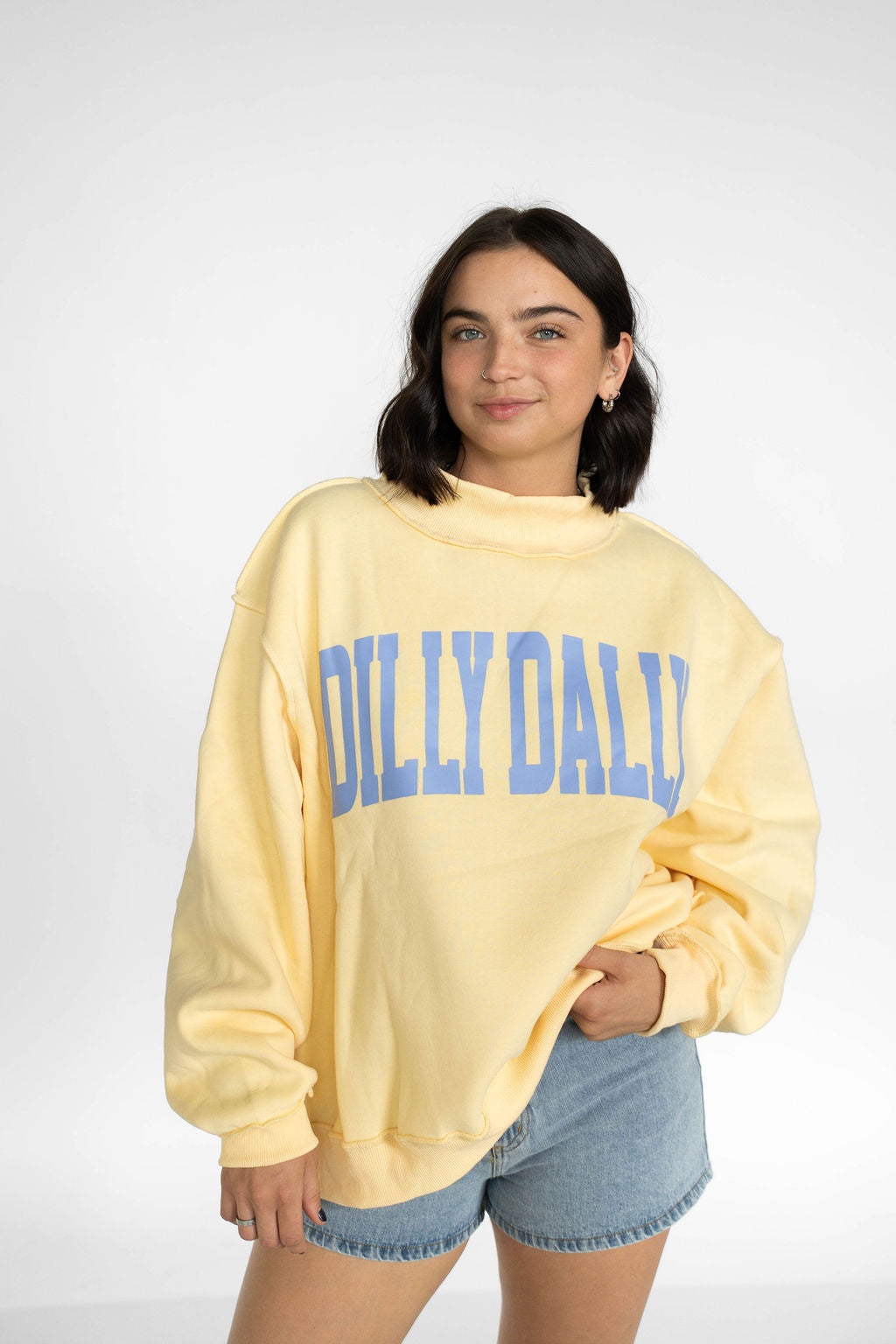 Dilly Dally Mockneck Sweatshirt