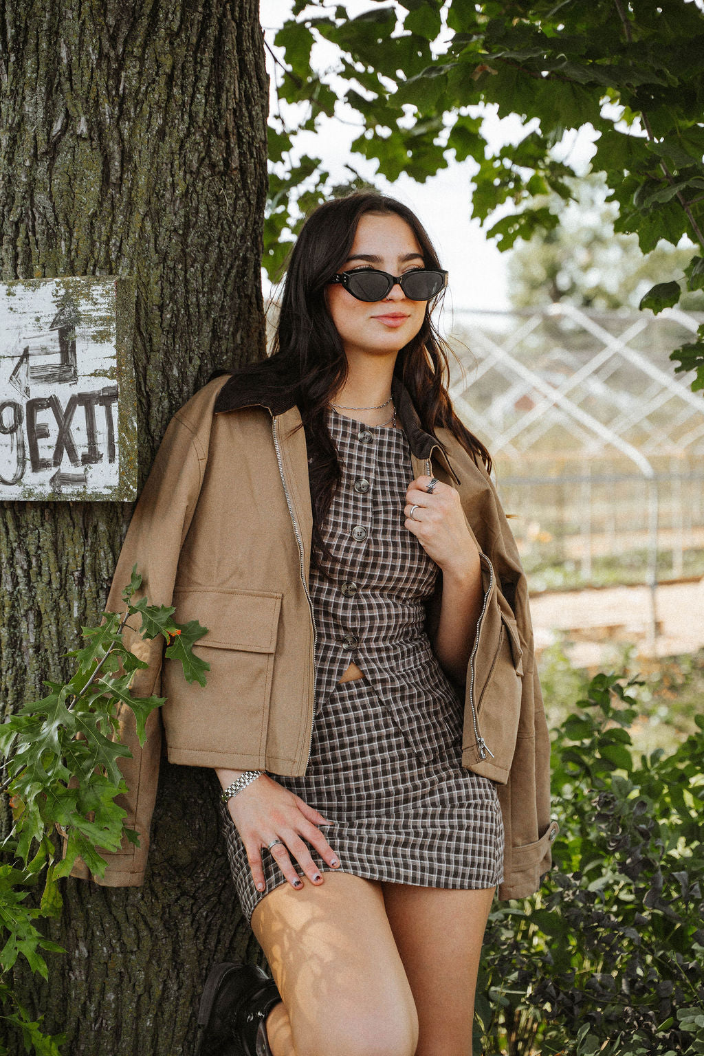 English Cottage Plaid Vest Top