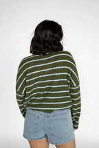 Coastline Stripe Cardigan – Moss & Sea Glass